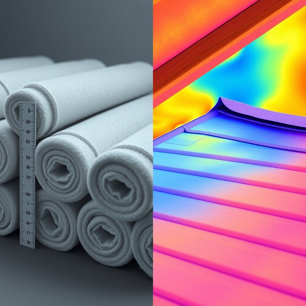 A split-screen photorealistic image: left side shows Smartwool rolls with a label "WLS 032
